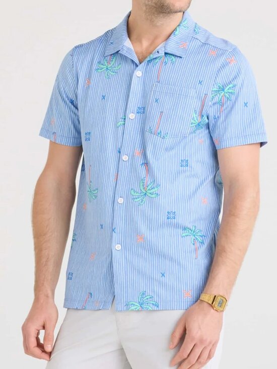 Saxx Other - SAXX Performance Resort Shirt DropTemp Dry Mens Medium M Bel Air Blue NWT